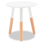 ZNTS Side Table Set 2 Pieces Solid Pinewood White 244734