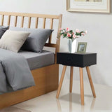 ZNTS Bedside Tables 2 pcs Solid Pinewood 40x30x61 cm Black 244741