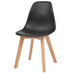 ZNTS Dining Chairs 4 pcs Black Plastic 244778