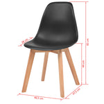 ZNTS Dining Chairs 4 pcs Black Plastic 244778