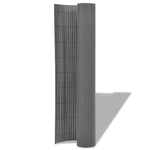 ZNTS Double-Sided Garden Fence PVC 90x300 cm Grey 43626