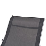 ZNTS Folding Sun Loungers 2 pcs Aluminium and Textilene 43654
