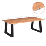 ZNTS Coffee Table Solid Acacia Wood 110x60x40 cm 244996