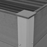 ZNTS Garden Raised Bed WPC 150x50x54 cm Grey 43607