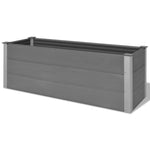 ZNTS Garden Raised Bed WPC 150x50x54 cm Grey 43607