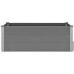 ZNTS Garden Raised Bed WPC 150x50x54 cm Grey 43607