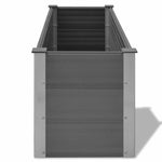 ZNTS Garden Raised Bed WPC 150x50x54 cm Grey 43607