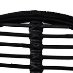 ZNTS Dining Chairs 2 pcs Black Natural Rattan 244571