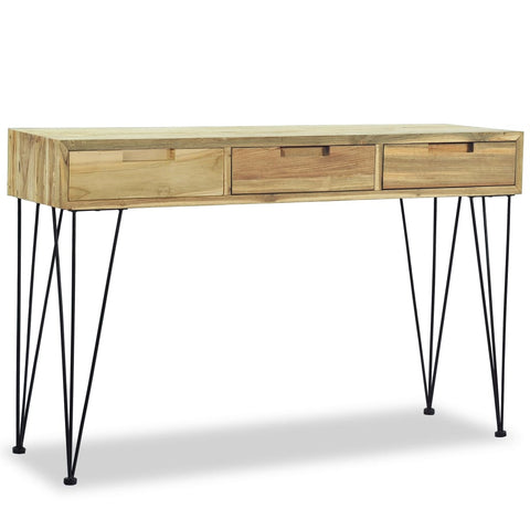 ZNTS Console Table 120x35x76 cm Solid Teak 244573