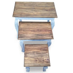 ZNTS Nesting Table Set 3 Pieces Solid Reclaimed Wood 244505