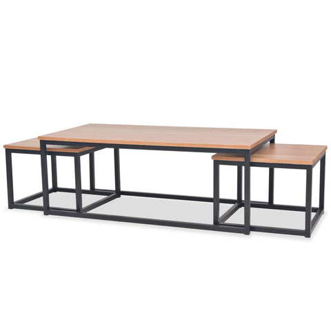 ZNTS Coffee Table Set 3 Pieces Ash 245189
