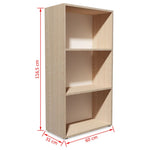 ZNTS Bookshelf Chipboard 60x31x116.5 cm Oak 244879