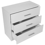ZNTS Chest of Drawers Engineered Wood 71x35x68 cm White 244888