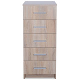 ZNTS Tall Chest of Drawers Engineered Wood 41x35x106 cm Oak 244889