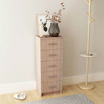 ZNTS Tall Chest of Drawers Engineered Wood 41x35x106 cm Oak 244889