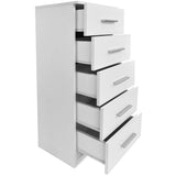 ZNTS Tall Chest of Drawers Engineered Wood 41x35x106 cm White 244890