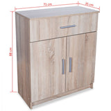 ZNTS Sideboard Engineered Wood 71x35x88 cm Oak 244893