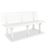 ZNTS Garden Bench 145.5 cm Plastic White 43583