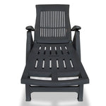 ZNTS Sun Lounger with Footrest Plastic Anthracite 43588