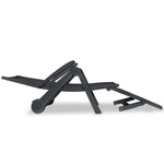 ZNTS Sun Lounger with Footrest Plastic Anthracite 43588