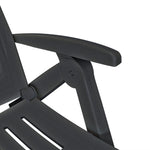 ZNTS Sun Lounger with Footrest Plastic Anthracite 43588