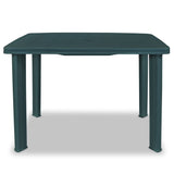 ZNTS Garden Table Green 101x68x72 cm Plastic 43593