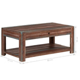 ZNTS Coffee Table Solid Wood Vintage 88x50x38 cm 244963