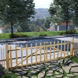 ZNTS Double Fence Gate Hazel Wood 300x90 cm 142600