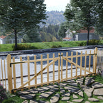 ZNTS Double Fence Gate Hazel Wood 300x100 cm 142601