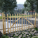 ZNTS Double Fence Gate Hazel Wood 300x150 cm 142603