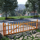 ZNTS Double Fence Gate Impregnated Hazel Wood 300x90 cm 142605