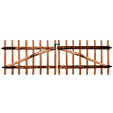 ZNTS Double Fence Gate Impregnated Hazel Wood 300x100 cm 142606