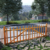 ZNTS Double Fence Gate Impregnated Hazel Wood 300x100 cm 142606