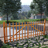 ZNTS Double Fence Gate Impregnated Hazel Wood 300x120 cm 142607