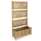 ZNTS Garden Raised Bed with Trellis Bamboo 70 cm 43714