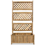 ZNTS Garden Raised Bed with Trellis Bamboo 70 cm 43714