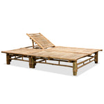 ZNTS 2-Person Sun Lounger Bamboo 43715