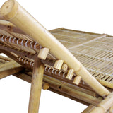 ZNTS 2-Person Sun Lounger Bamboo 43715
