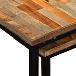 ZNTS Nesting Coffee Table Set 2 Pieces Solid Reclaimed Teak 245406