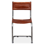 ZNTS Dining Chairs 2 pcs Brown Real Leather 245178