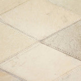 ZNTS Rug Genuine Leather Patchwork 160x230 cm Diamond Grey 132621