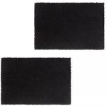 ZNTS Doormats 2 pcs Coir 24 mm 50x80 cm Black 132656
