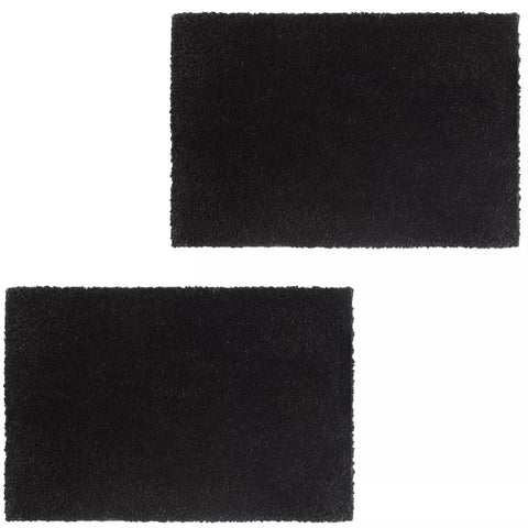 ZNTS Doormats 2 pcs Coir 24 mm 50x80 cm Black 132656
