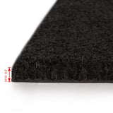ZNTS Doormat Coir 24 mm 80x100 cm Black 132657