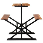 ZNTS Bar Table with Benches Solid Acacia Wood 180x50x107 cm 245378