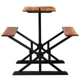 ZNTS Bar Table with Benches Solid Acacia Wood 180x50x107 cm 245378