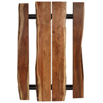 ZNTS Bar Table with Benches Solid Acacia Wood 180x50x107 cm 245378