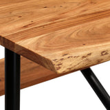 ZNTS Bar Table with Benches Solid Acacia Wood 180x50x107 cm 245378