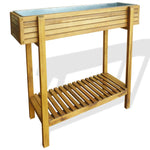 ZNTS Raised Garden Raised Bed Solid Acacia Wood and Zinc 43793
