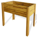 ZNTS Raised Garden Raised Bed Solid Acacia Wood 43794